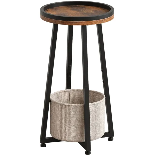 Imperatoris Salontafel - Geschikt voor Woonkamer, Thuiskantoor & Buiten - Stijlvolle Salon Tafel en Sidetable - Bruin en Zwart - 30 x 30 x 60 cm - van Imperatoris