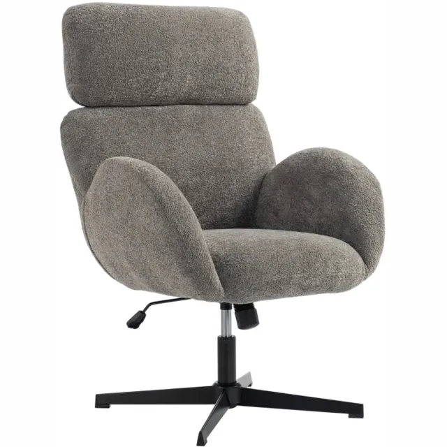 GranMaison Relaxfauteuil - Relaxzetel - Relaxstoel - Fauteuil - Stoel - Met armleuning - Voor één Persoon - Fluweel - Crèmewit Grijs