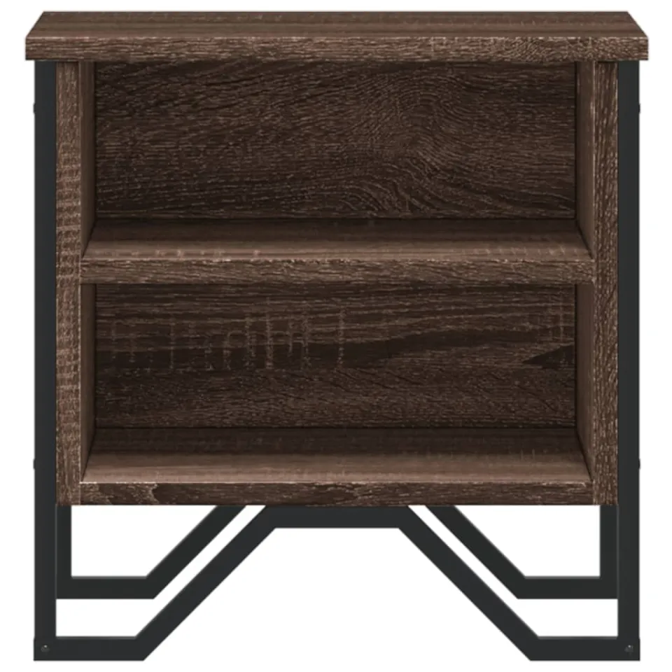 vidaXL Nachtkastjes 2 st 40x30x40 cm bewerkt hout bruin eikenkleurig, foto 4