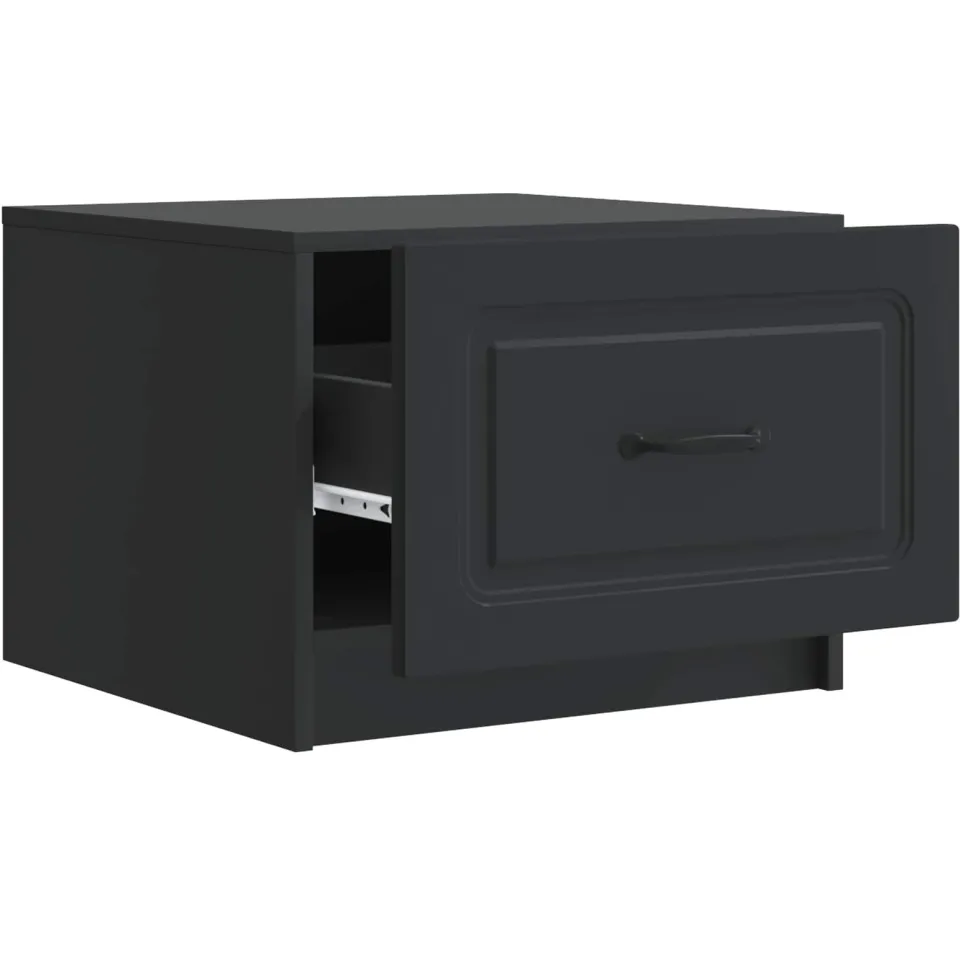 vidaXL Salontafel Zwart 49 x 50 x 37 cm Bewerkt hout, foto 4
