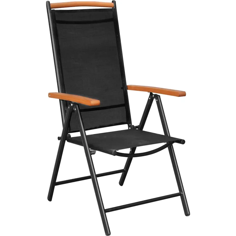 vidaXL 5-delige Tuinset aluminium zwart, foto 3