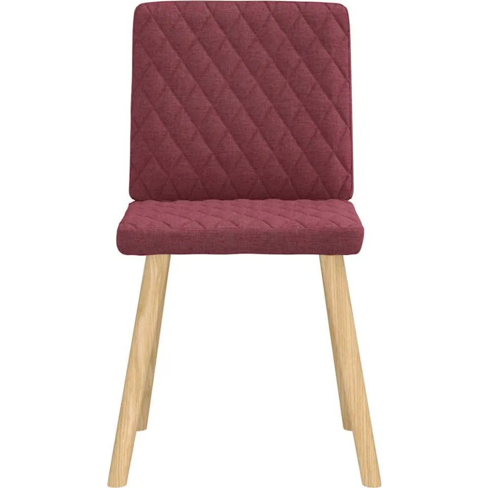 vidaXL Eetkamerstoelen 4 st stof wijnrood, foto 4