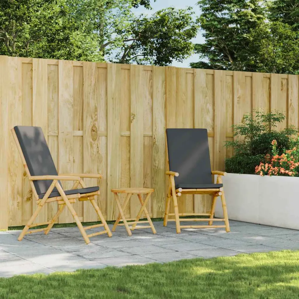 vidaXL Tuintafel inklapbaar 45x45x45 cm bamboe bruin, foto 3