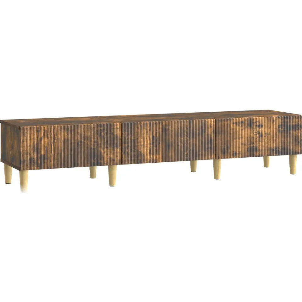 vidaXL TV-kast met lade Gerookt eiken 147 x 34,5 x 30 cm Bewerkt hout Bruin