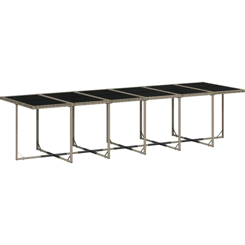 vidaXL 17-delige tuinset met kussens, grijs polyrotan, foto 3