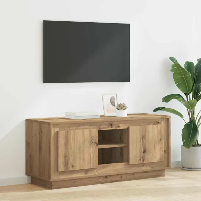 vidaXL TV-kast 102 x 35 x 45 cm Artisan Eiken Bewerkt hout Bruin