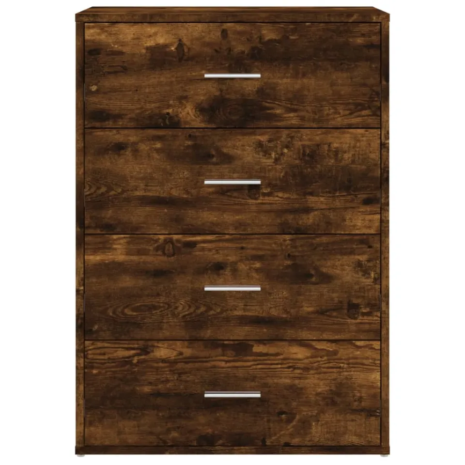 vidaXL Dressoir 60x31x84 cm bewerkt hout gerookt eikenkleurig, foto 4