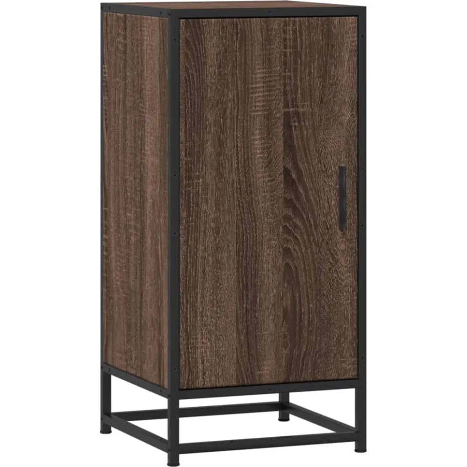 vidaXL Dressoir 35,5x35x76 cm bewerkt hout en metaal bruin eikenkleur, foto 3