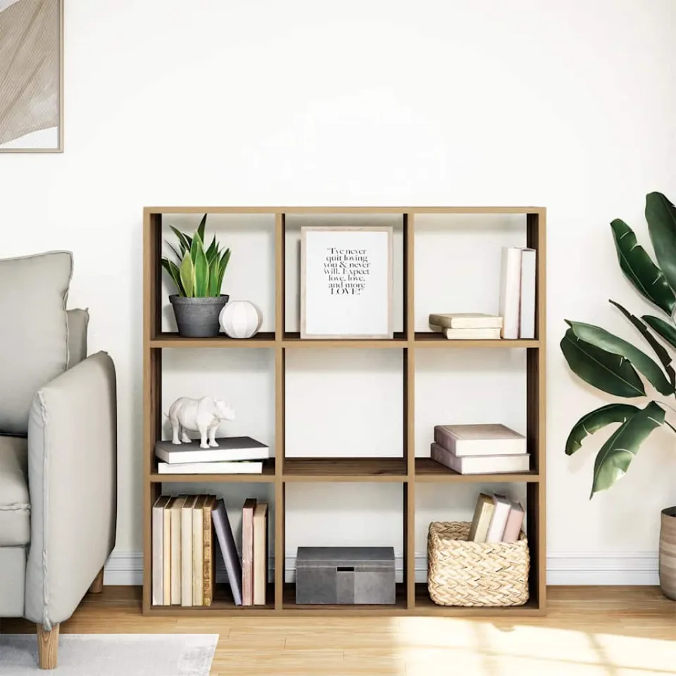 vidaXL Kamerscherm / boekenkast 102x29x103,5 cm hout artisanaal eiken, foto 3