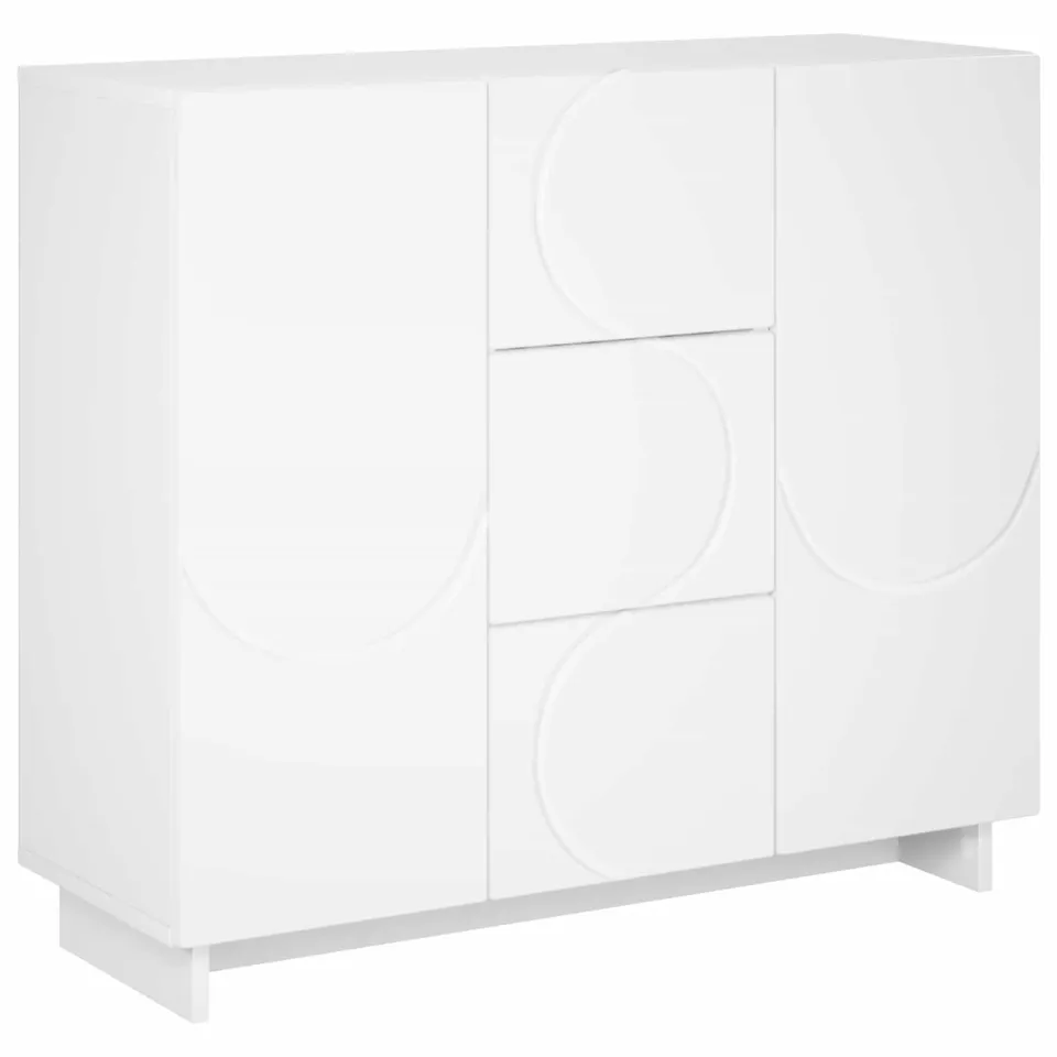 vidaXL Dressoir Wit 85,5 x 31 x 75 cm Bewerkt hout, foto 3