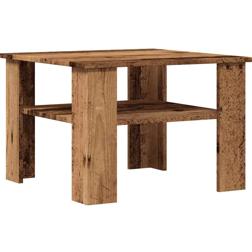 vidaXL Salontafel 60x60x42 cm bewerkt hout oud houtkleurig bruin, foto 4