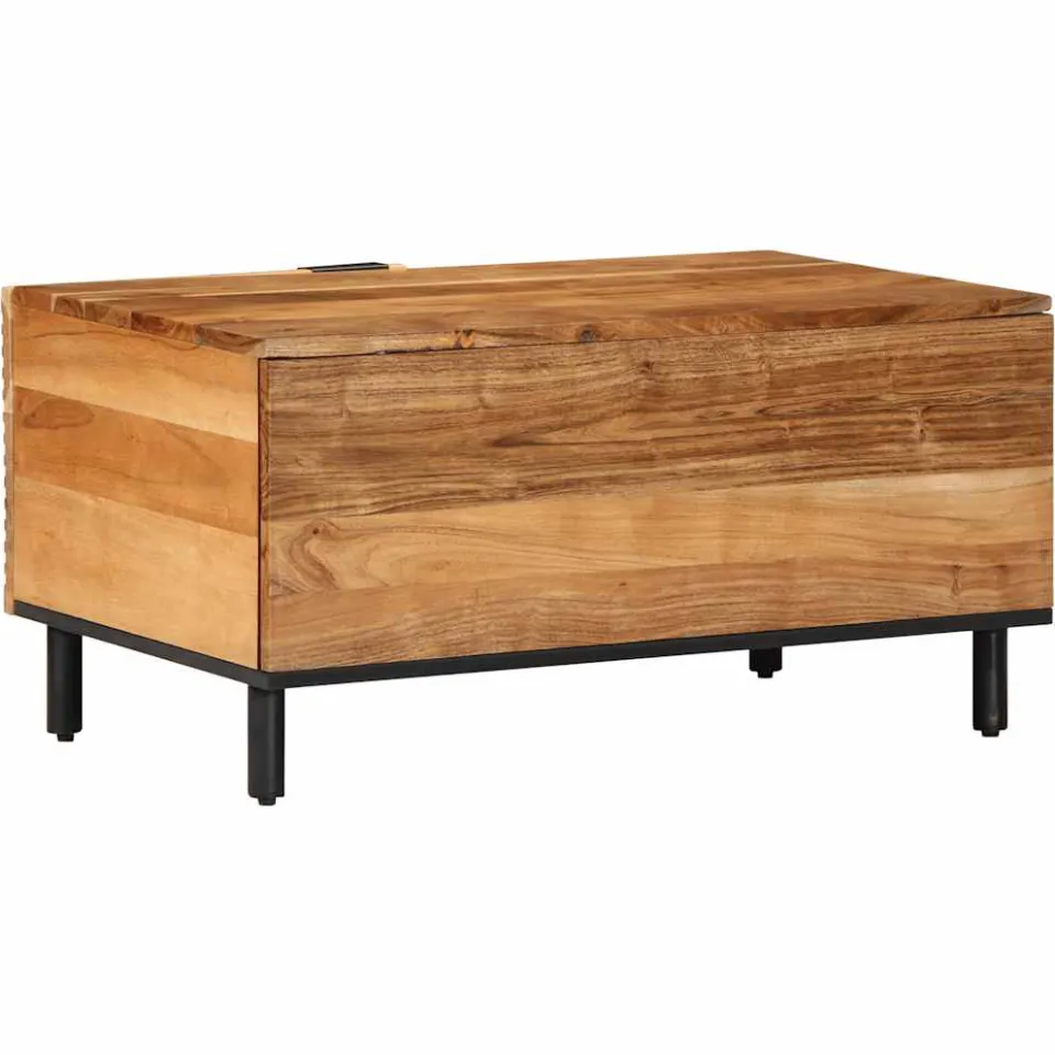 vidaXL Salontafel 80x50x40 cm Massief Acaciahout bruin, foto 4