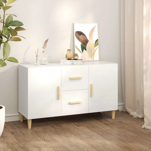 vidaXL Dressoir 100x36x60 cm bewerkt hout wit, foto 2