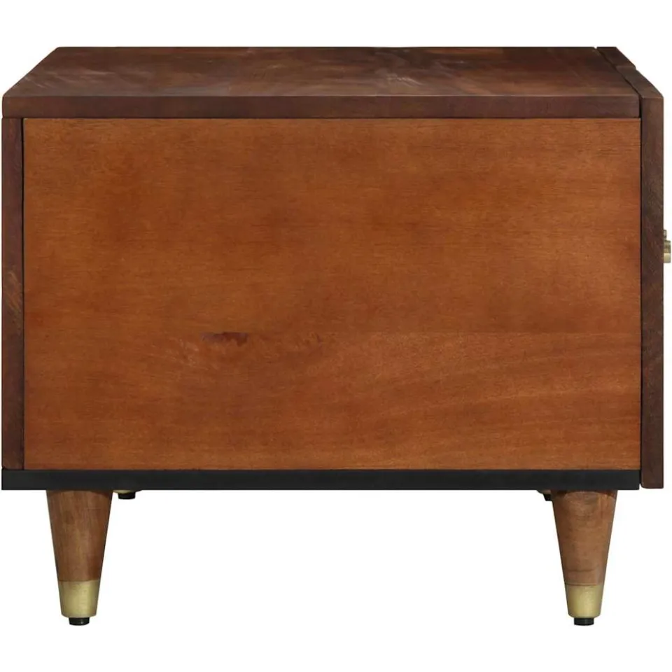 vidaXL Salontafel Honingbruin 80 x 50 x 40 cm Massief Mango Hout bruin, foto 4