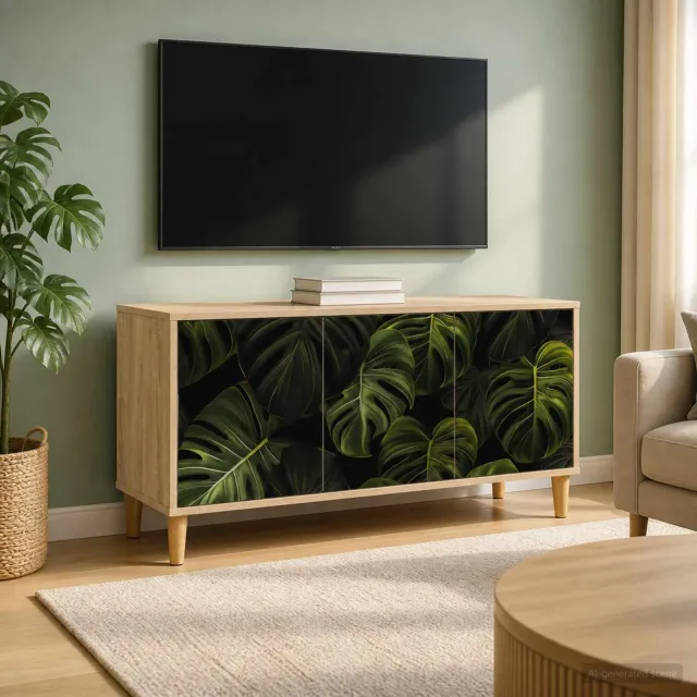 vidaXL Tv-meubel ELBURG 102 x 33 x 50 cm Sonoma Bewerkt hout bruin, foto 2