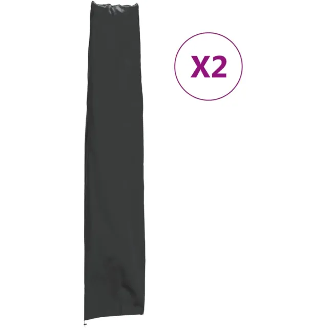 vidaXL Parasolhoezen 2 st 170x28/32 cm 420D oxford stof Zwart