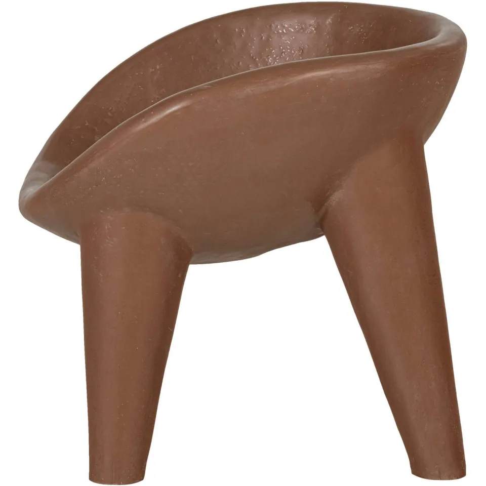 WOOOD Orio Loungestoel - Polymeer - Rood/Bruin - 58x62x62, foto 2