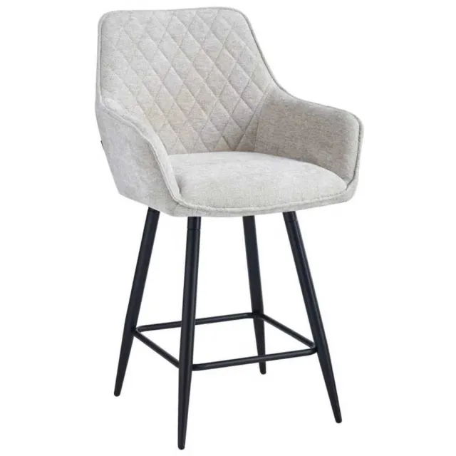 Colenis Belissima Barkruk - Set Van 2 - Beige - Chenille Stof - Design - Barstoel