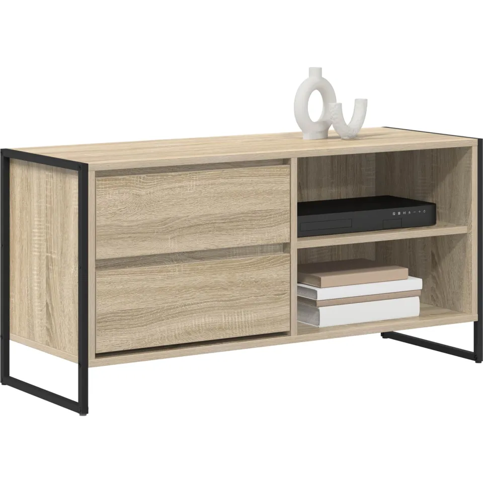 vidaXL TV-kast 100 x 36 x 49,5 cm Sonoma Eiken Bewerkt hout, foto 3