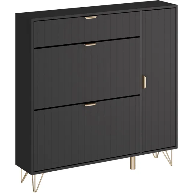 Vicco Helge Schoenenkast – 108 x 107.5 cm Zwart