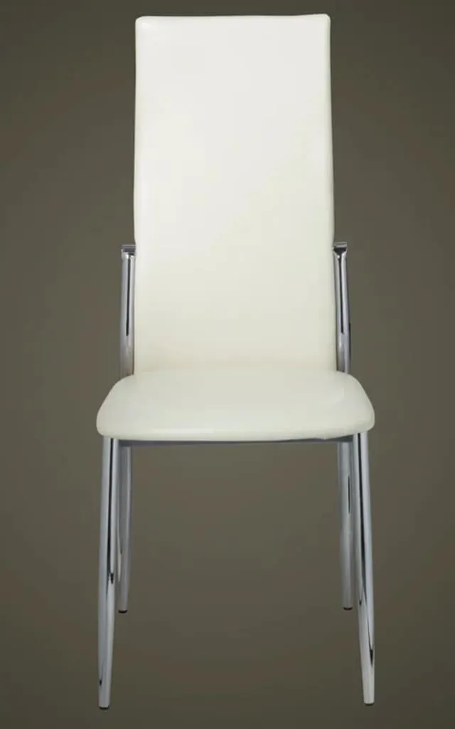 vidaXL Eetkamerstoelen 6 st kunstleer wit, foto 3