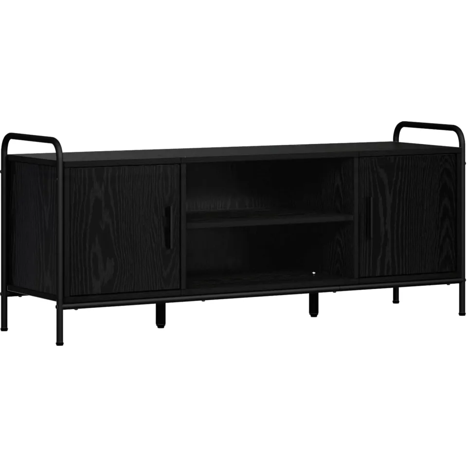 vidaXL Tv-meubel 119 x 33 x 50 cm Zwart eiken, foto 3