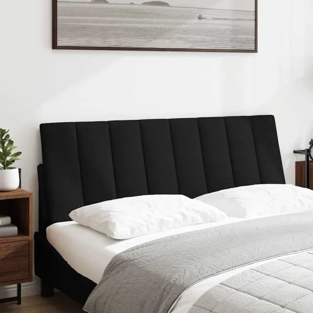 vidaXL Hoofdbordkussen "Hanko" 140 cm stof zwart