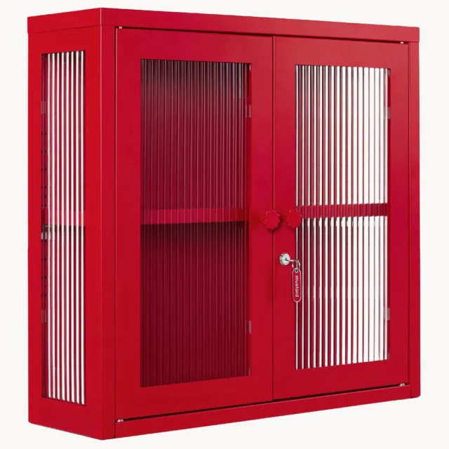 Mustard Made Wandvitrine The Kit Transparant, Rood