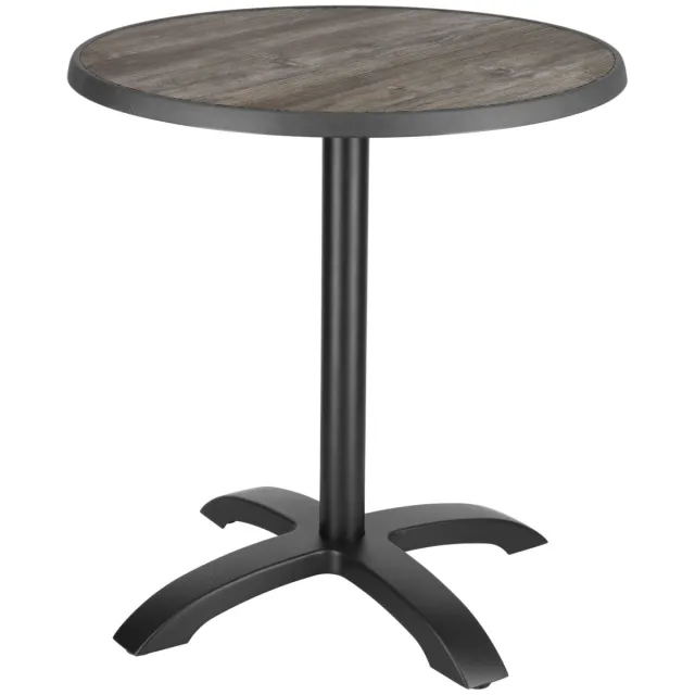 PULSIVA Tafel voor buiten Sevelit rond; 70x73.6 cm (ØxH); Tafelblad pijnboom rustiek, frame zwart; rond
