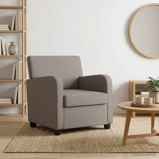 vidaXL Fauteuil Taupe Stof