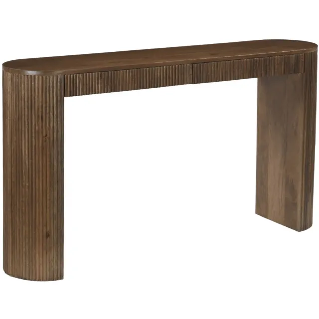 DÉJA Living Sidetable Lucena - Donkerbruin Hout - Incl. Opbergruimte - 140cm