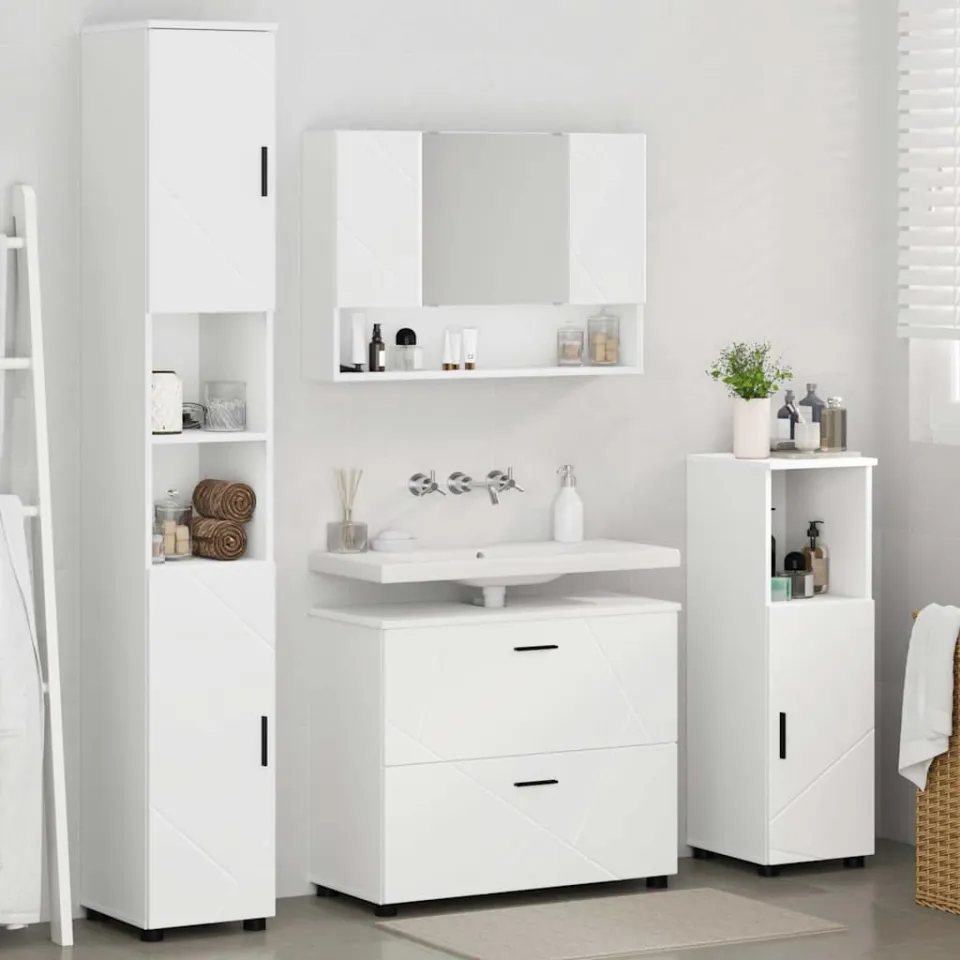 vidaXL Badkamermeubelset 4 st Wit 35 x 30 x 192 cm, foto 4