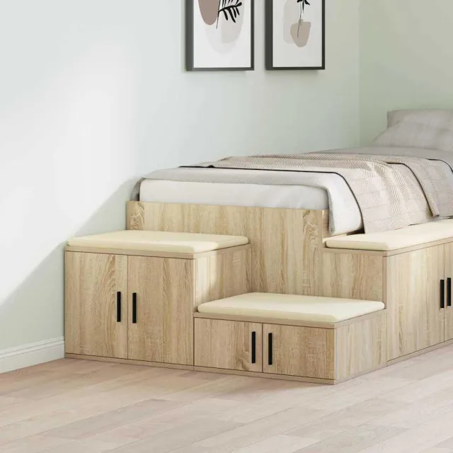 vidaXL Opbergkast 2 st Sonoma Eiken 103 x 41 x 40 cm Bewerkt hout, foto 2