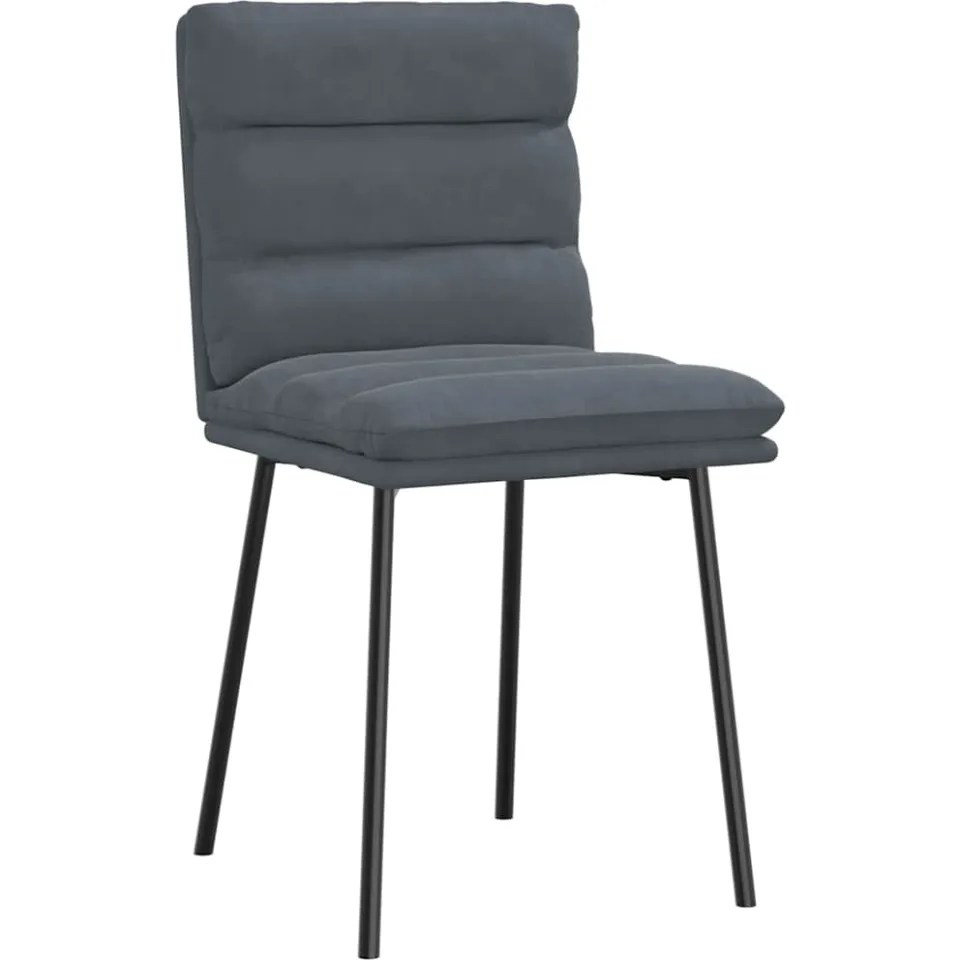 vidaXL Eetkamerstoelen 4 st fluweel donkergrijs
