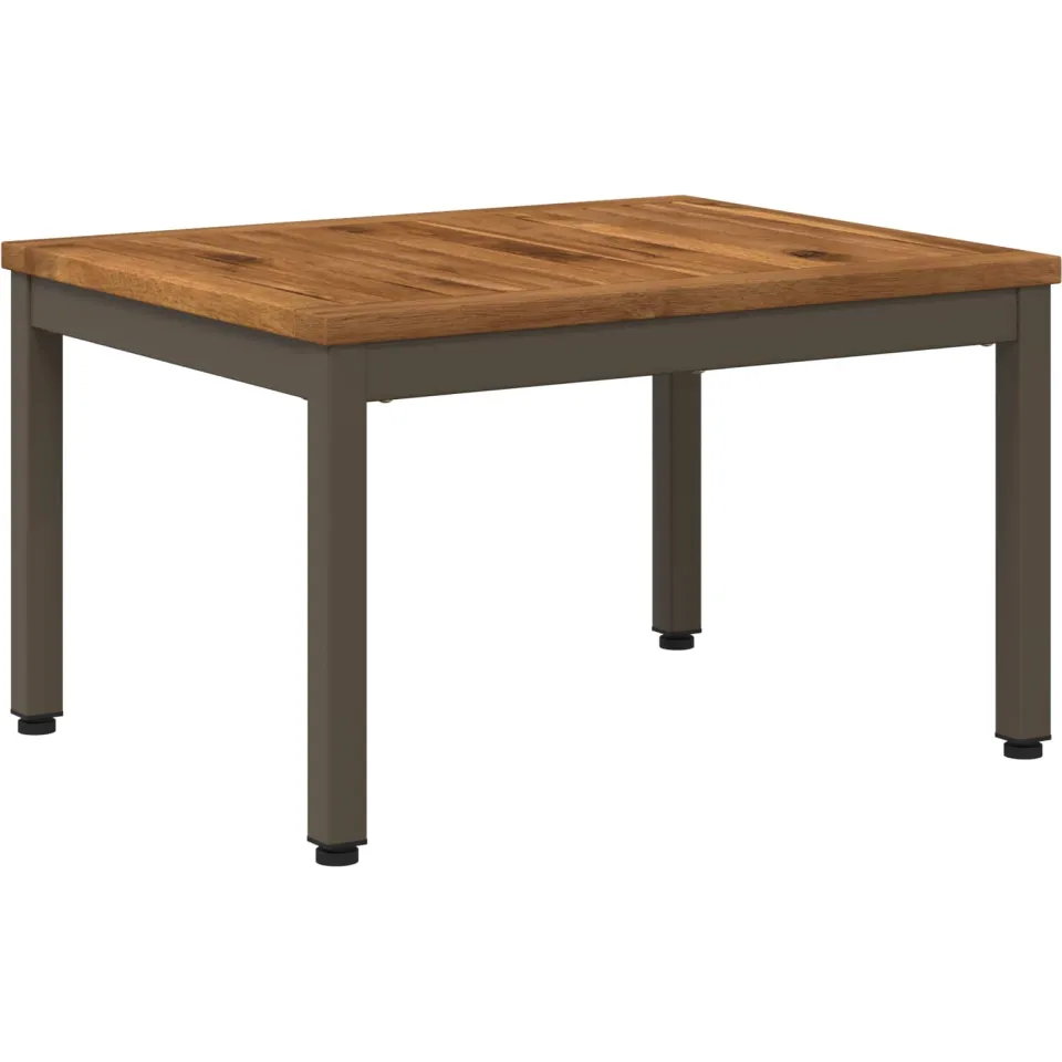 vidaXL Salontafel NAARDEN Natuurlijk en Koffie 49 x 60,5 x 36 cm Bruin