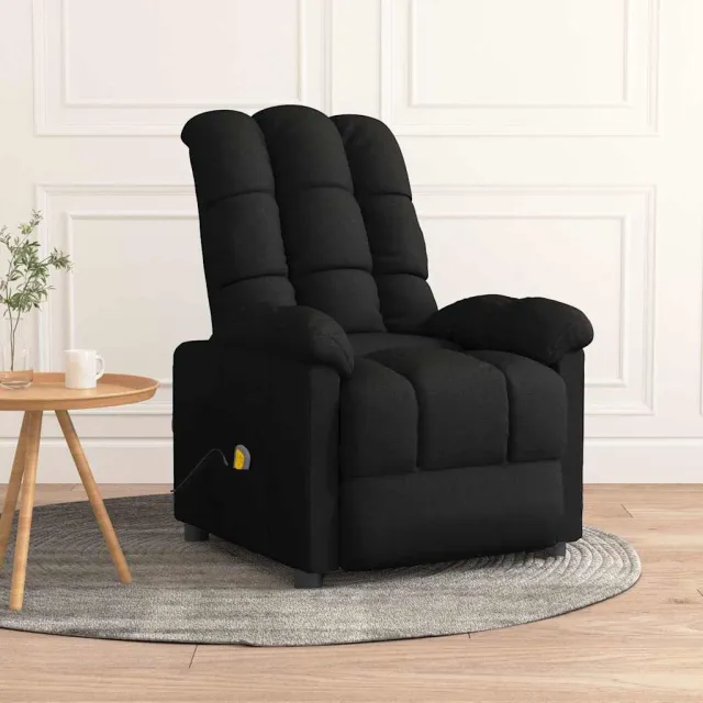 vidaXL Massagestoel stof zwart, foto 2