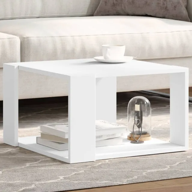vidaXL Salontafel Wit 51,5x51,5x30 cm Bewerkt Hout, foto 2
