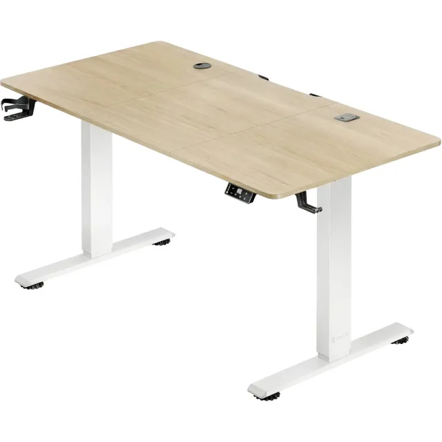 Casaria Zit sta bureau - Elektrisch Verstelbaar USB 120x60cm – Beige