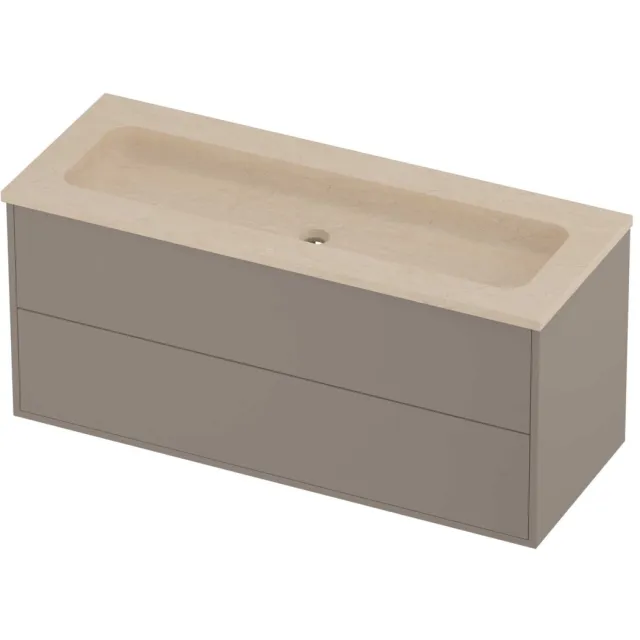 Proline Rollo Badmeubelset Hardsteen Elegant Zonder Gat 120x46x54 cm Sand Stone Clay Beige