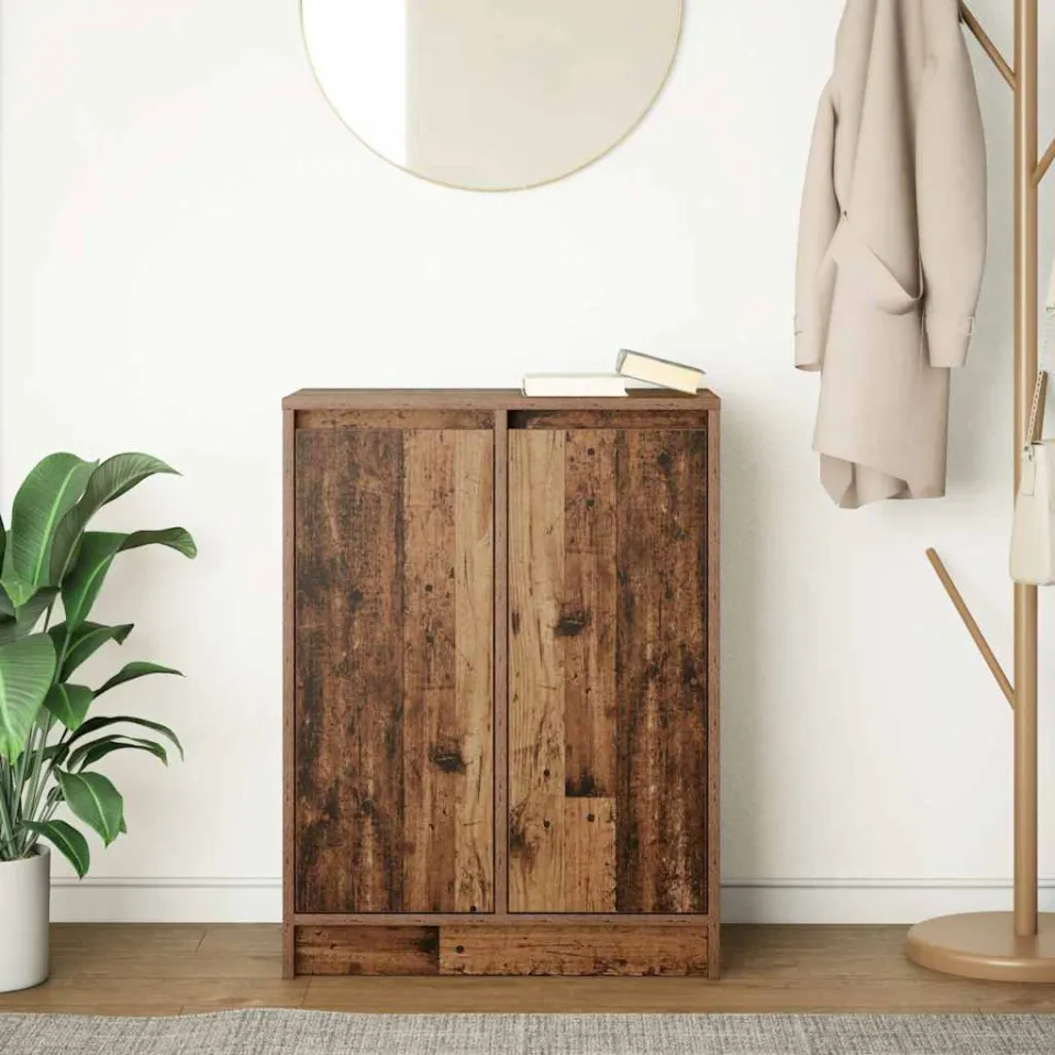 vidaXL Dressoir 57x34x76 cm bewerkt hout oud houtkleurig bruin, foto 3