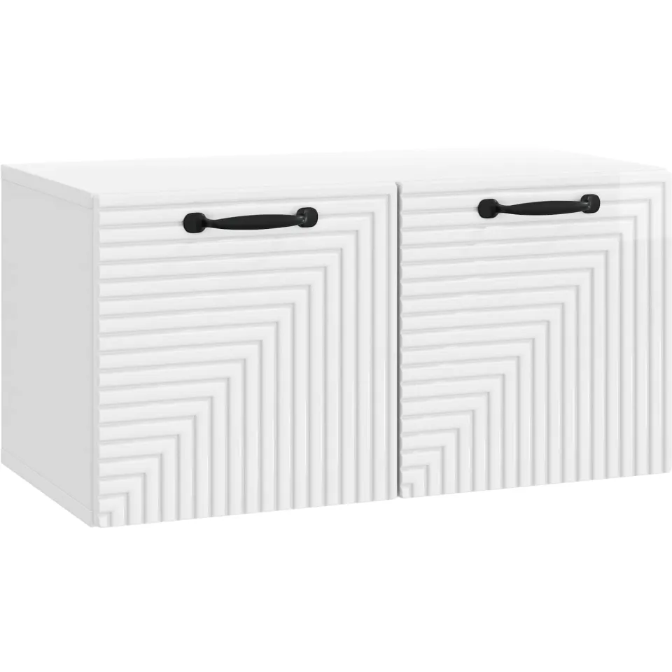 vidaXL Wandbeugel TV-kast Hoogglans Wit 59,5 x 31 x 30 cm Bewerkt hout, foto 3