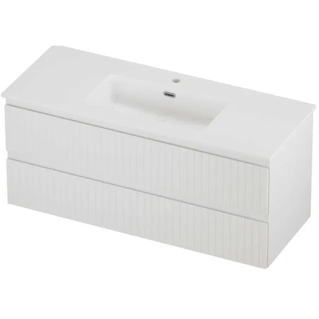 Proline Tribute Badmeubelset Porselein Elegant 1 Kraangat 120x46x54 cm Mat White Mat Wit