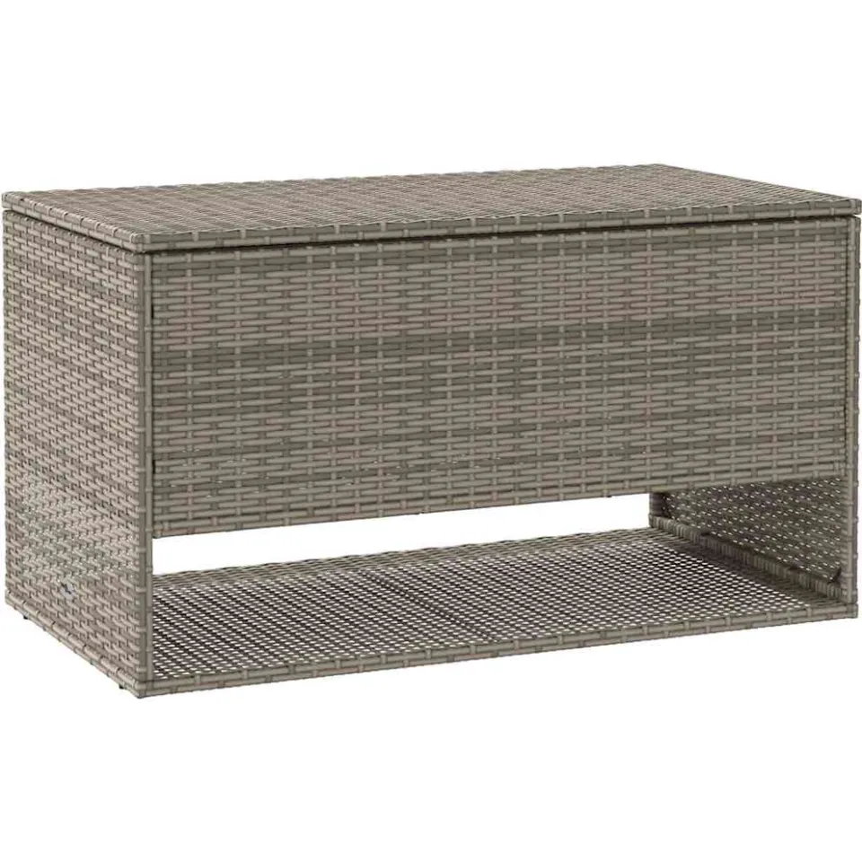 vidaXL Opbergbox voor buiten 100x55x55,5 cm poly rattan grijs, foto 3