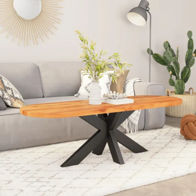 vidaXL Tafelblad ovaal 110x40x3,8 cm massief acaciahout bruin, foto 2