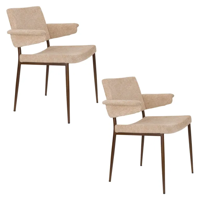 Dutchbone Portland eetkamerstoel beige