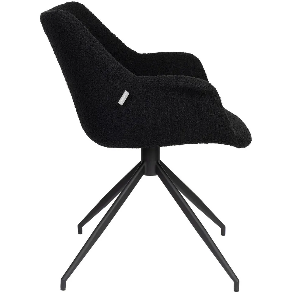 Zuiver Doulton draaifauteuil zwart, foto 2