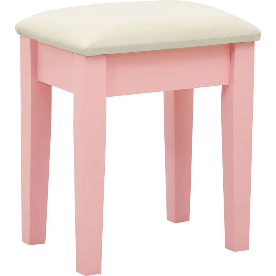 vidaXL Kaptafel met kruk 65x36x128 cm paulowniahout MDF roze, foto 3