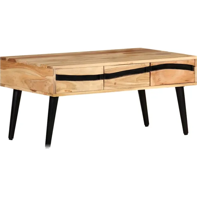 vidaXL Salontafel 88x50x42 cm massief acaciahout Bruin
