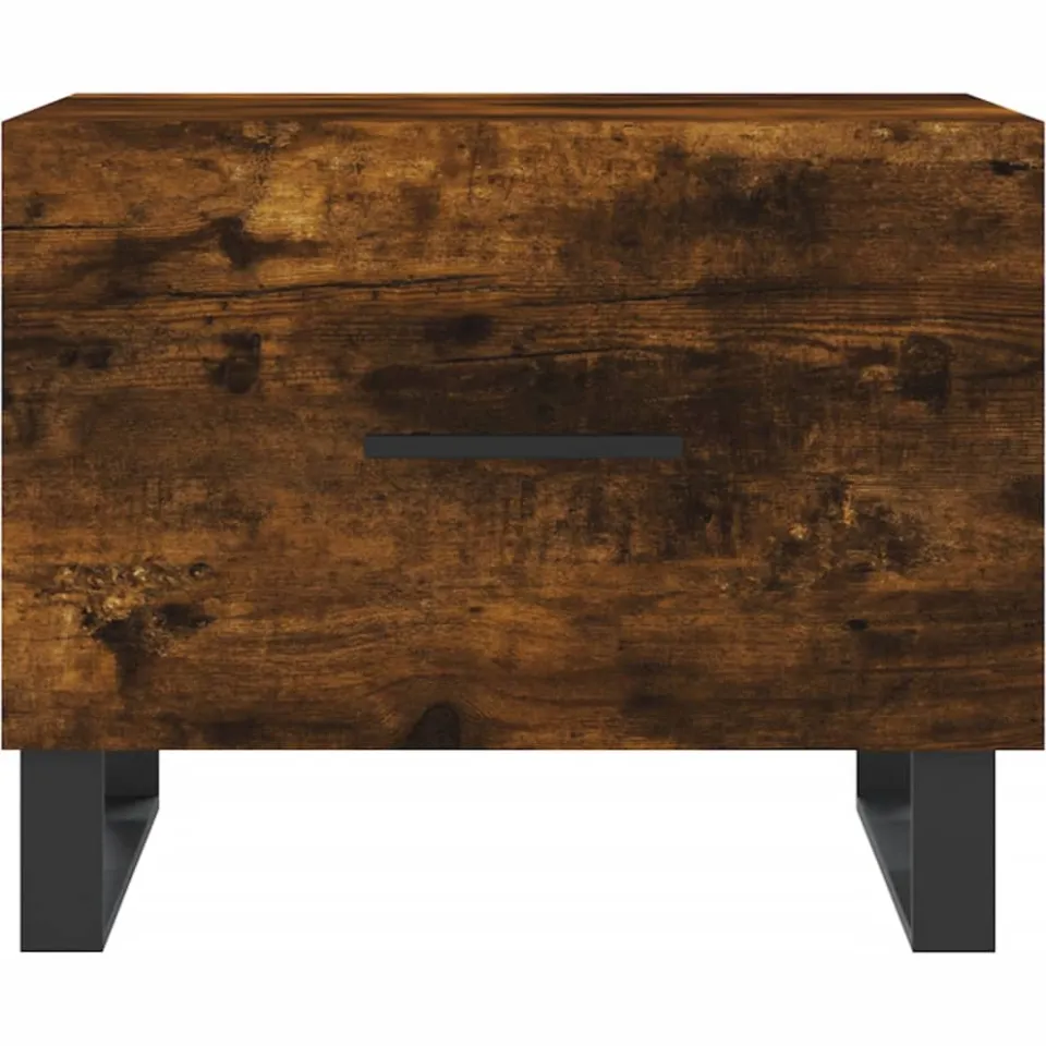 vidaXL Salontafels 2 st 50x50x40 cm bewerkt hout gerookt eikenkleurig, foto 5