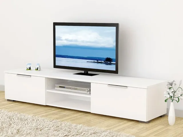 Mobistoxx Tv-meubel MATRIX 2 lades glanzend wit